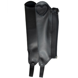 Rhinegold Childrens Synthetic Gaiters With Heart Detail Rhinegold Childrens Synthetic Gaiters With Heart Detail