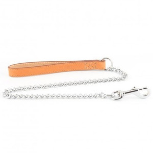 Ancol Heritage Chain Lead With Leather Handle Ancol Heritage Chain Lead With Leather Handle
