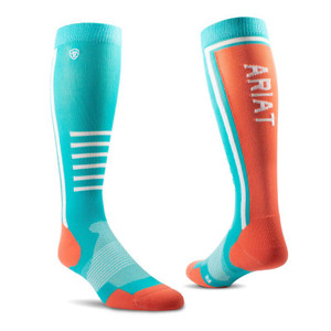 AriatTEK Slimline Performance Socks - Viridian Green/Burnt Sienna AriatTEK Slimline Performance Socks - Viridian Green/Burnt Sienna