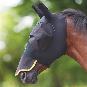 FlyGuard Pro Stretch Fly Mask with Nose - Jet FlyGuard Pro Stretch Fly Mask with Nose - Jet