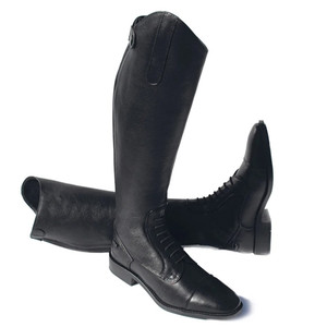 Rhinegold Elite Luxus Leather Laced Front Riding Boot - Calf Width 1 Rhinegold Elite Luxus Leather Laced Front Riding Boot - Calf Width 1