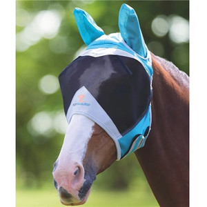 FlyGuard Pro Fine Mesh Fly Mask with Ears - Teal FlyGuard Pro Fine Mesh Fly Mask with Ears - Teal