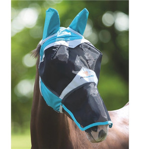 FlyGuard Pro Fine Mesh Fly Mask with Ears & Nose - Teal FlyGuard Pro Fine Mesh Fly Mask with Ears & Nose - Teal