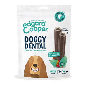 Edgard & Cooper Medium Doggy Dental Sticks - Mint & Strawberry