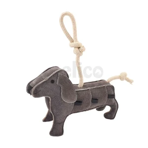 Elico Suede Horse Toy- Grey Dog