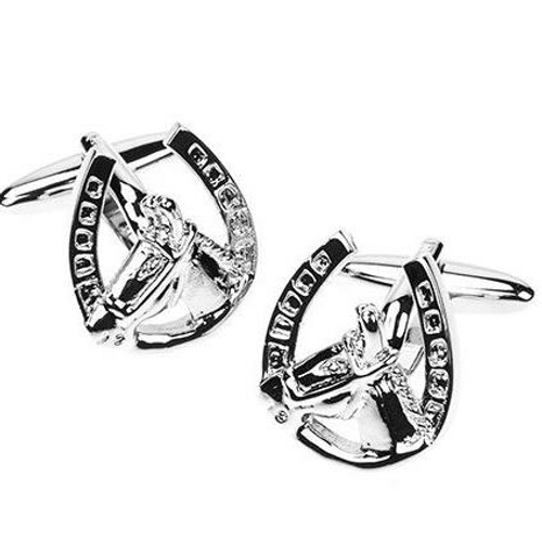 Orchid Designs Horse and Horseshoe Cufflinks