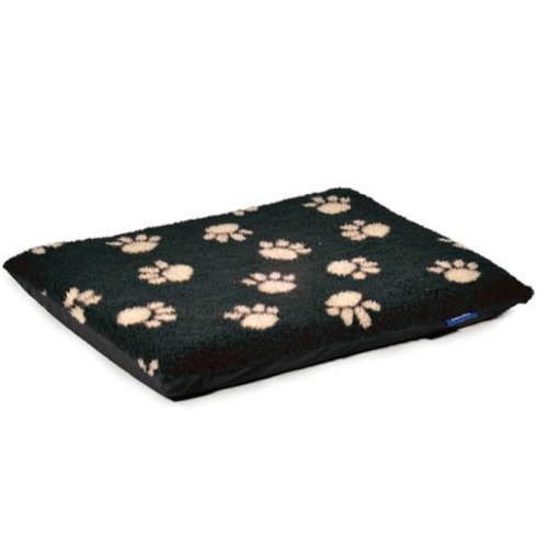 Ancol Luxury Black Paw Print Pad Bed