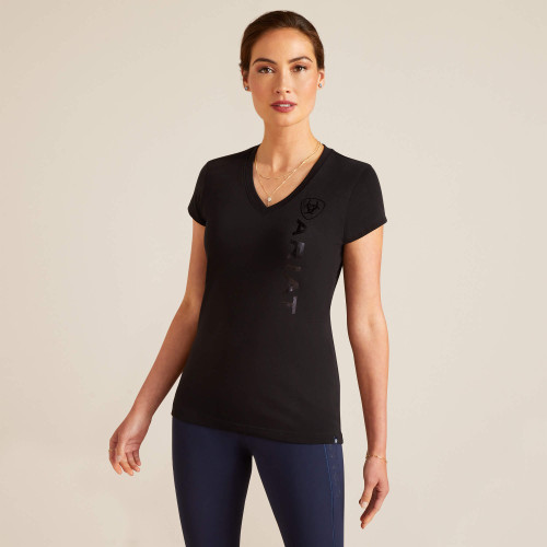 Ariat Womens Vertical Logo Tshirt - Black