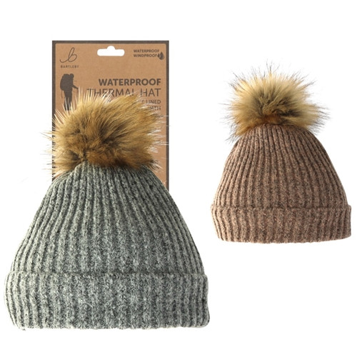 Bartleby Ladies Waterproof Bobble Hat