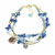 Indulgence Rhod/Gold Spacers Blue Howlite Bracelet