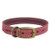 Ancol Timberwolf Leather Dog Collar - Raspberry