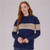 Aubrion Equestrian Button Sweatshirt - Midnight/Taupe