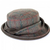 Heather Hats Oxshott Ladies Tweed Hat Forest Green/Wine Check