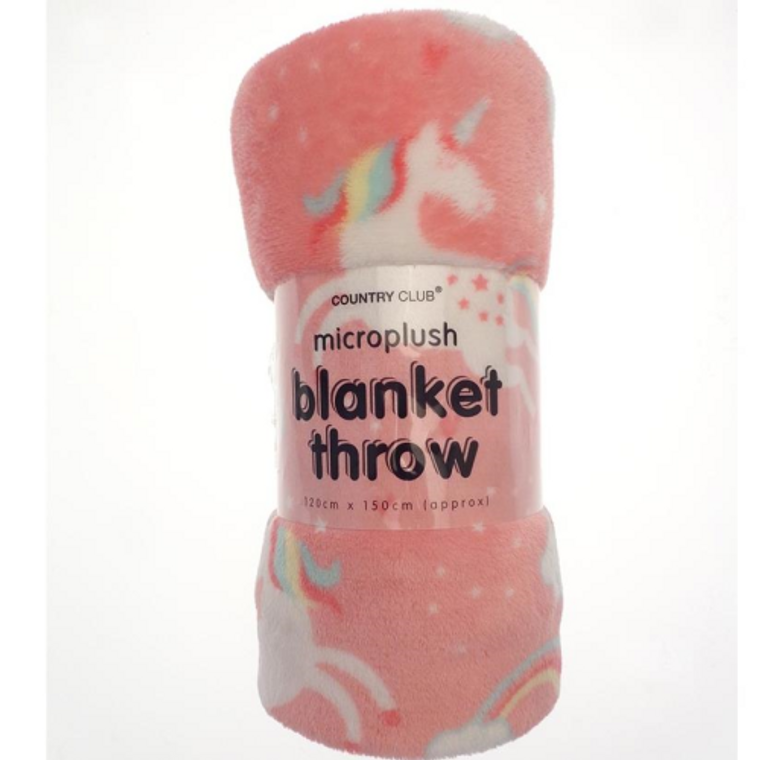 Country Club Unicorn Throw