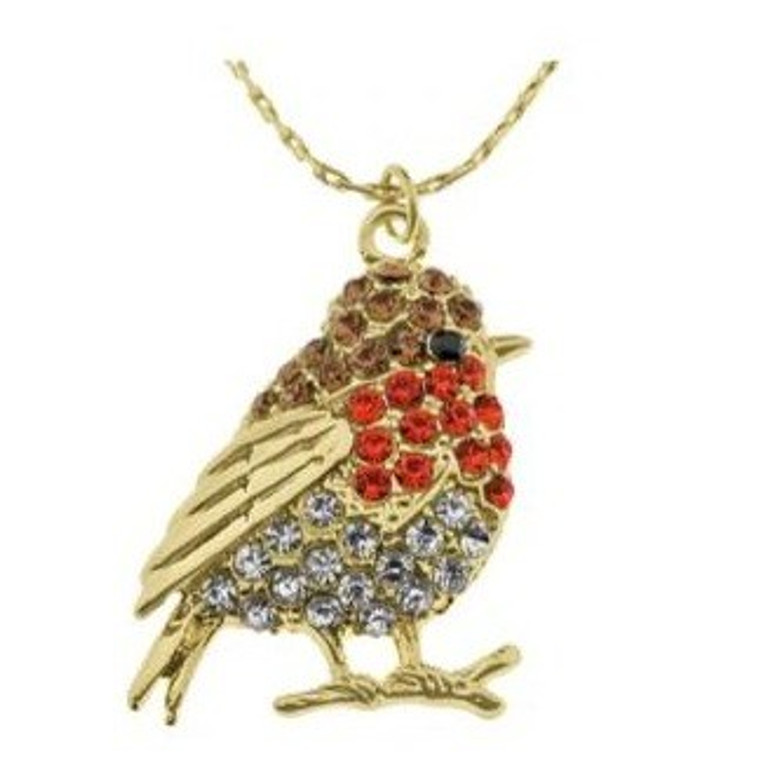 Indulgence Crystal Robin Necklace
