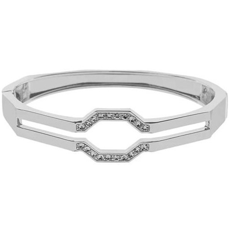 Indulgence Decagonal Double Crystal Rhodium Hinge