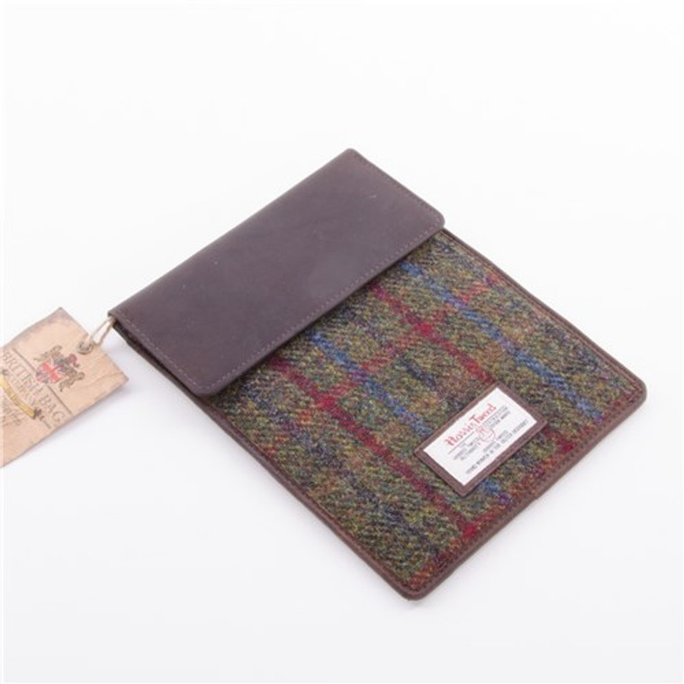 MM and S 708946 Harris Tweed Green Ipad Mini Case