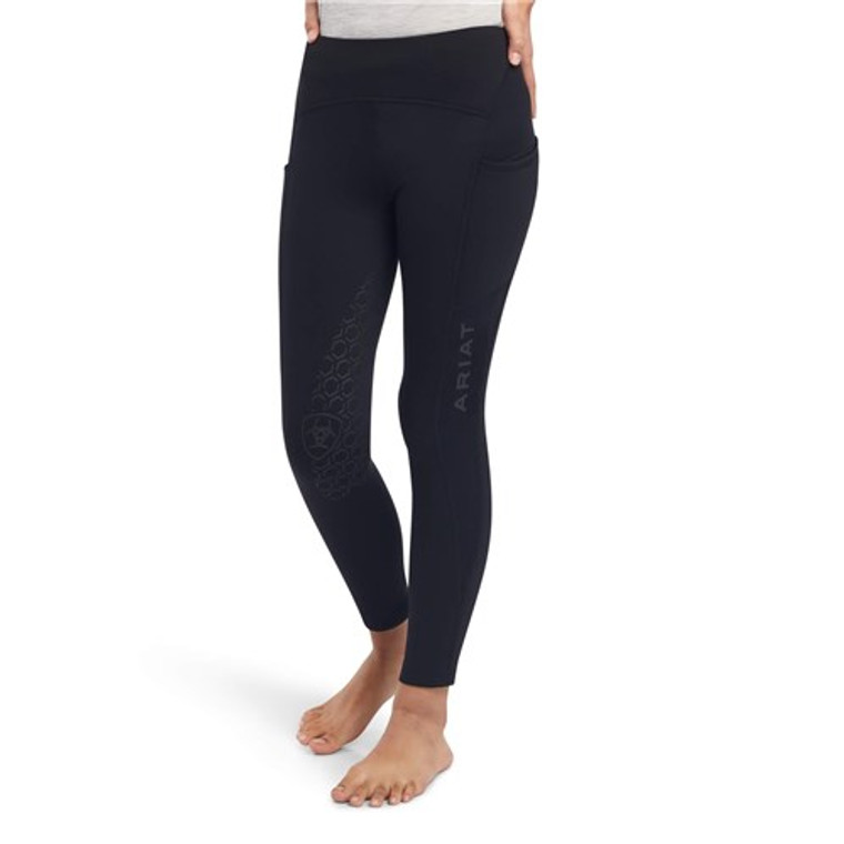 Ariat Venture Thermal Half Grip Tights - Black