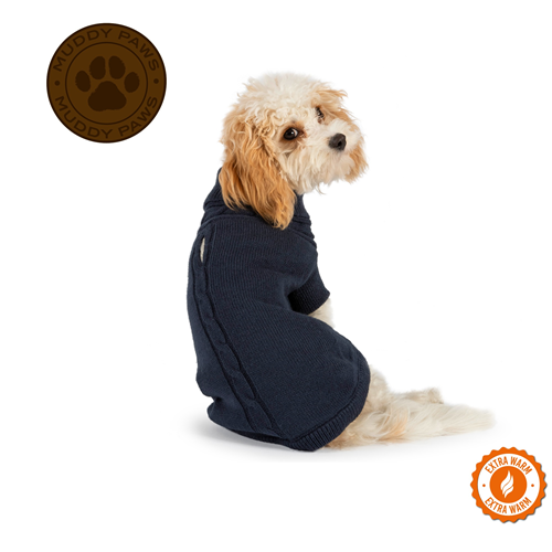 Ancol Cable Knit Jumper - Blue