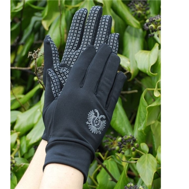 Rhinegold Elite Spandex/Lycra Riding Gloves With Silicone Palm