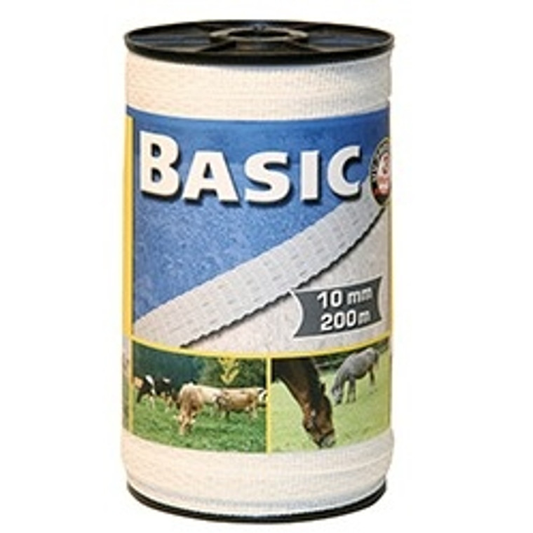 Corral Basic Fencing Tape White - 200M x 10mm