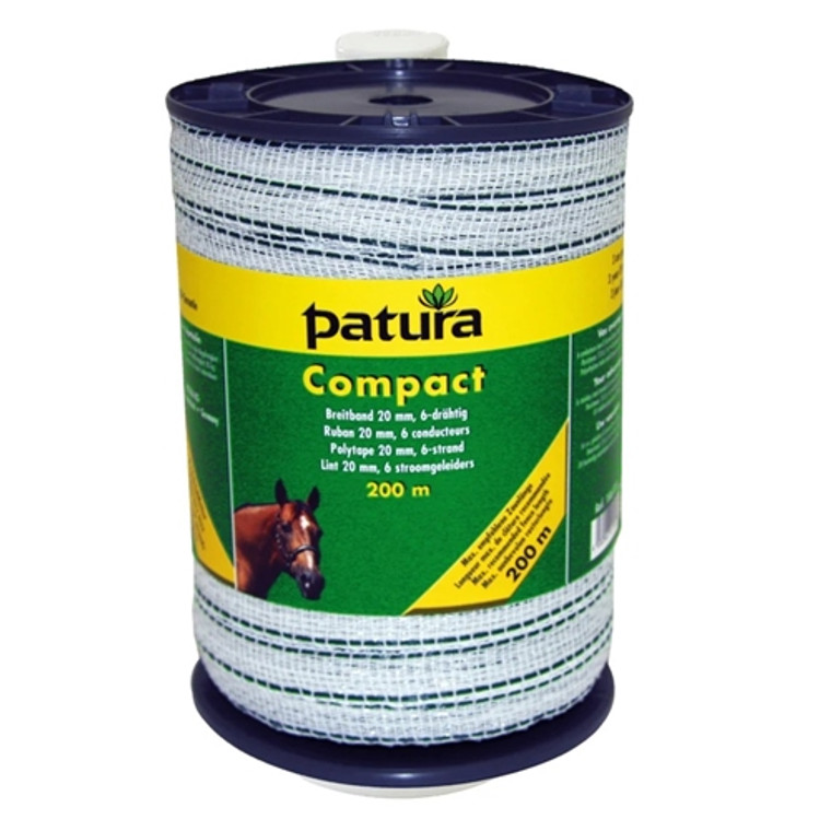 Patura Compact Polytape - White/Green