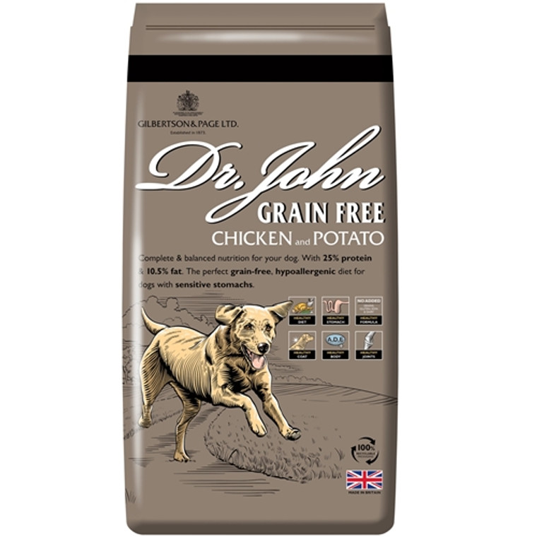Dr John Grain Free Chicken & Potato Dry Dog Food - 2kg Dr John Grain Free Chicken & Potato Dry Dog Food - 2kg