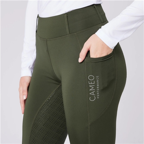 Cameo Equine Performance Tights - Olive
