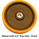 BaneBots Wheel, 2-7/8" x 0.8", Hub Mount, 40A, Orange