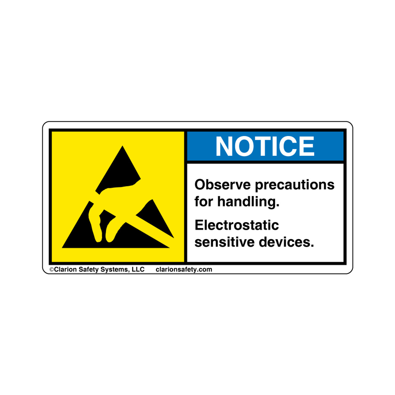 Notice/ Observe Precautions (H6131-K92NH) Label