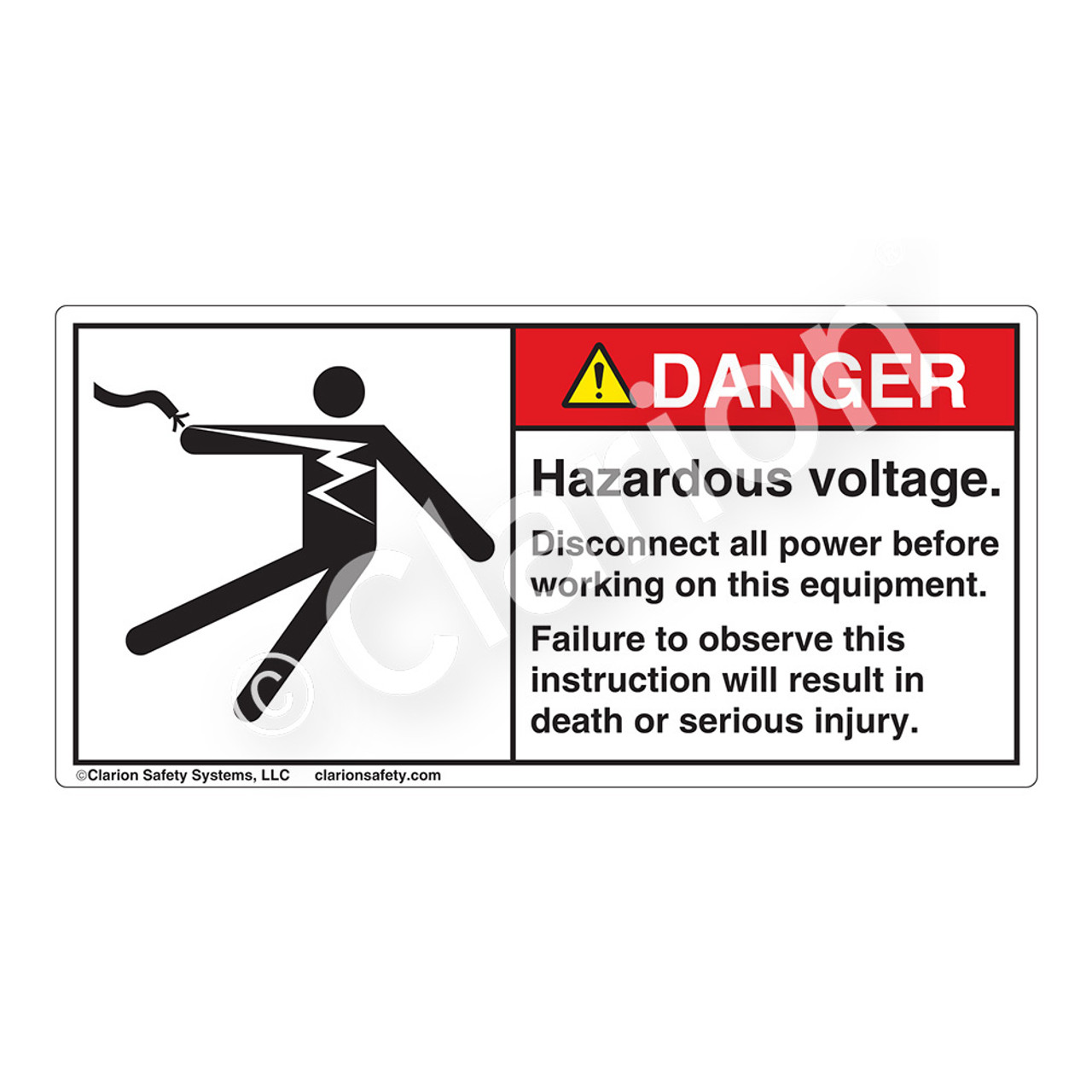 Danger/Hazardous Voltage (5025-GEDH) Label Danger/Hazardous Voltage (5025-GEDH) Label