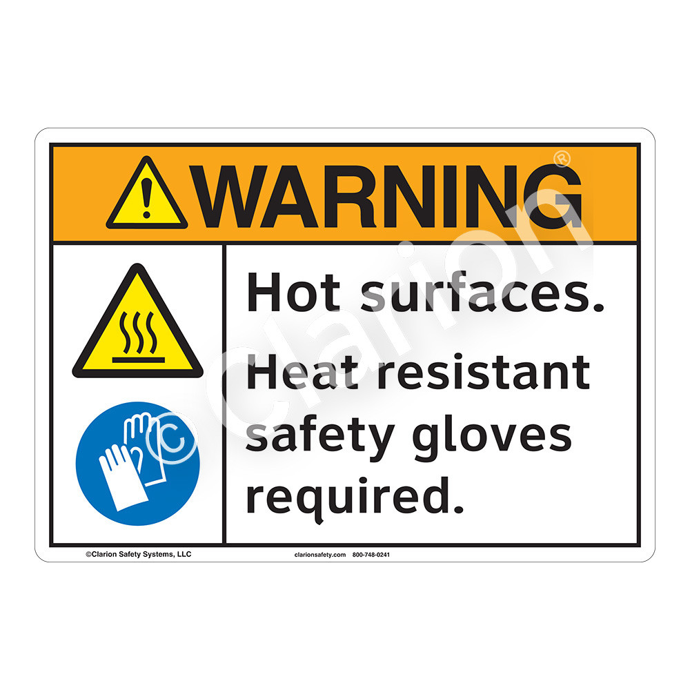 Warning Hot Surfaces (F1193-) Sign