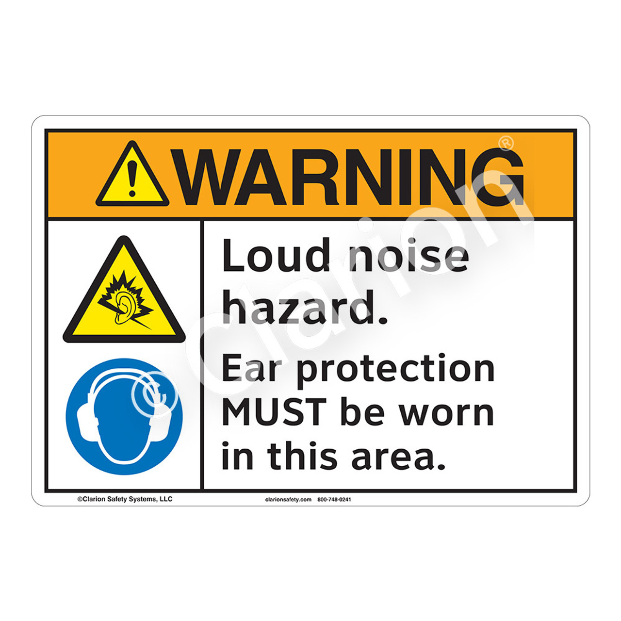 Warning Loud Noise (F1198-) Sign