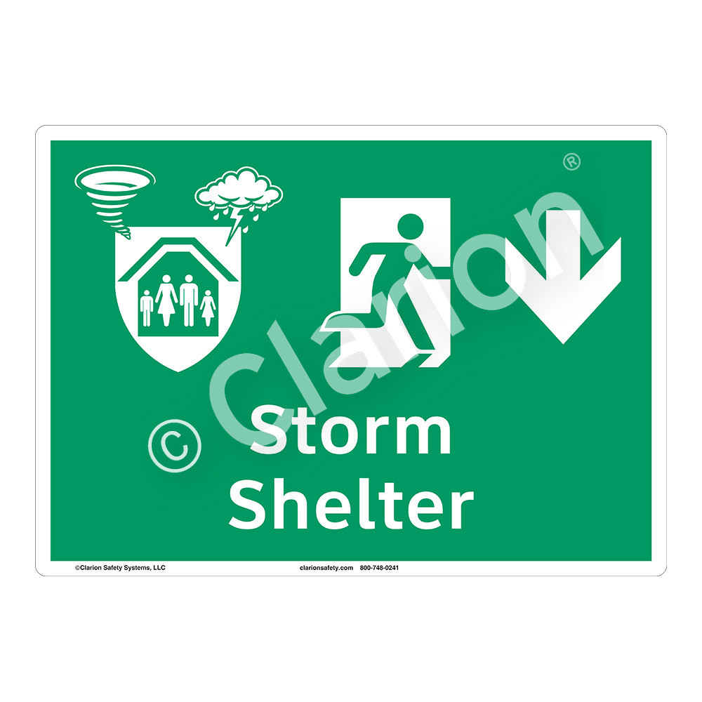 Storm Shelter (F1304-) Sign