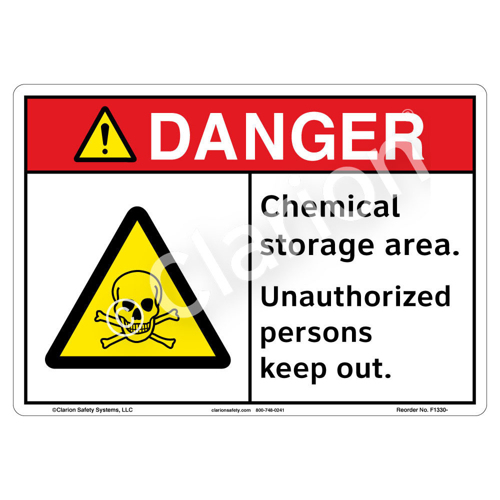 Danger/Chemical Storage (F1330) Sign