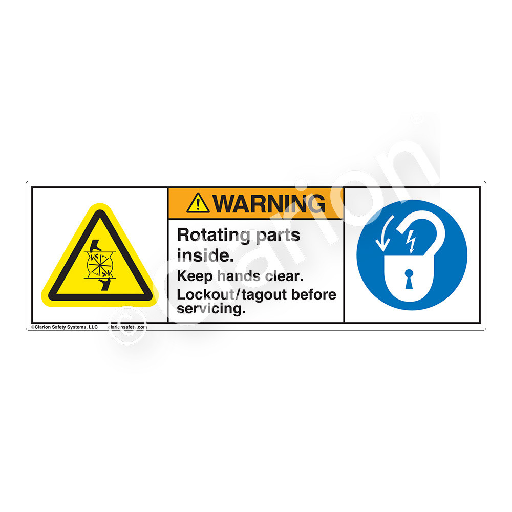 Warning/Rotating Parts (H1028/6011-4GWH) Label