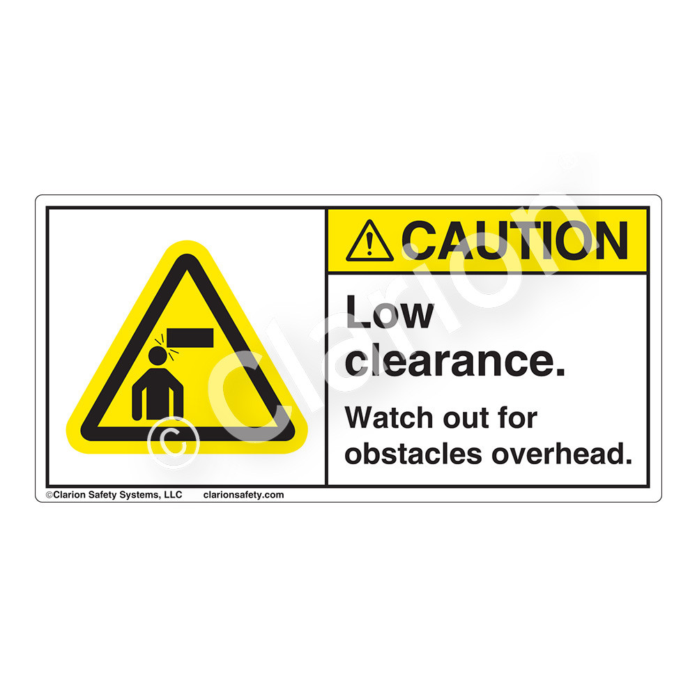 Caution/Low Clearance (H4008-KUCH) Label
