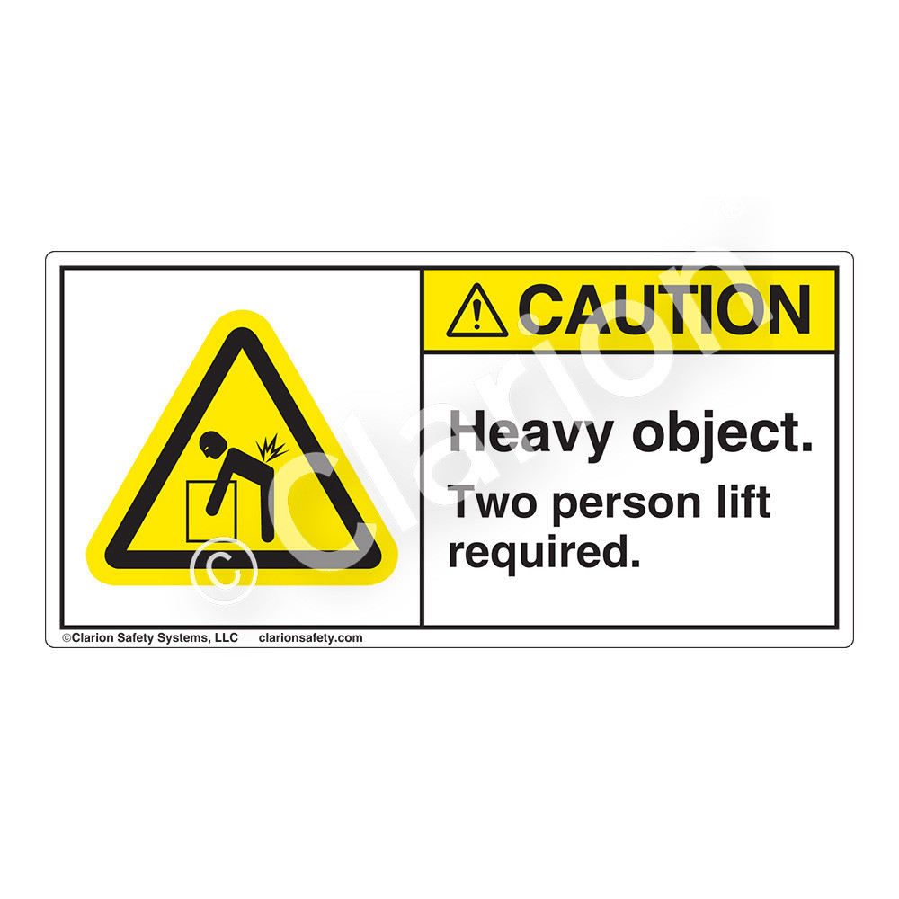 Caution/Heavy Object (H5101-RACH) Label