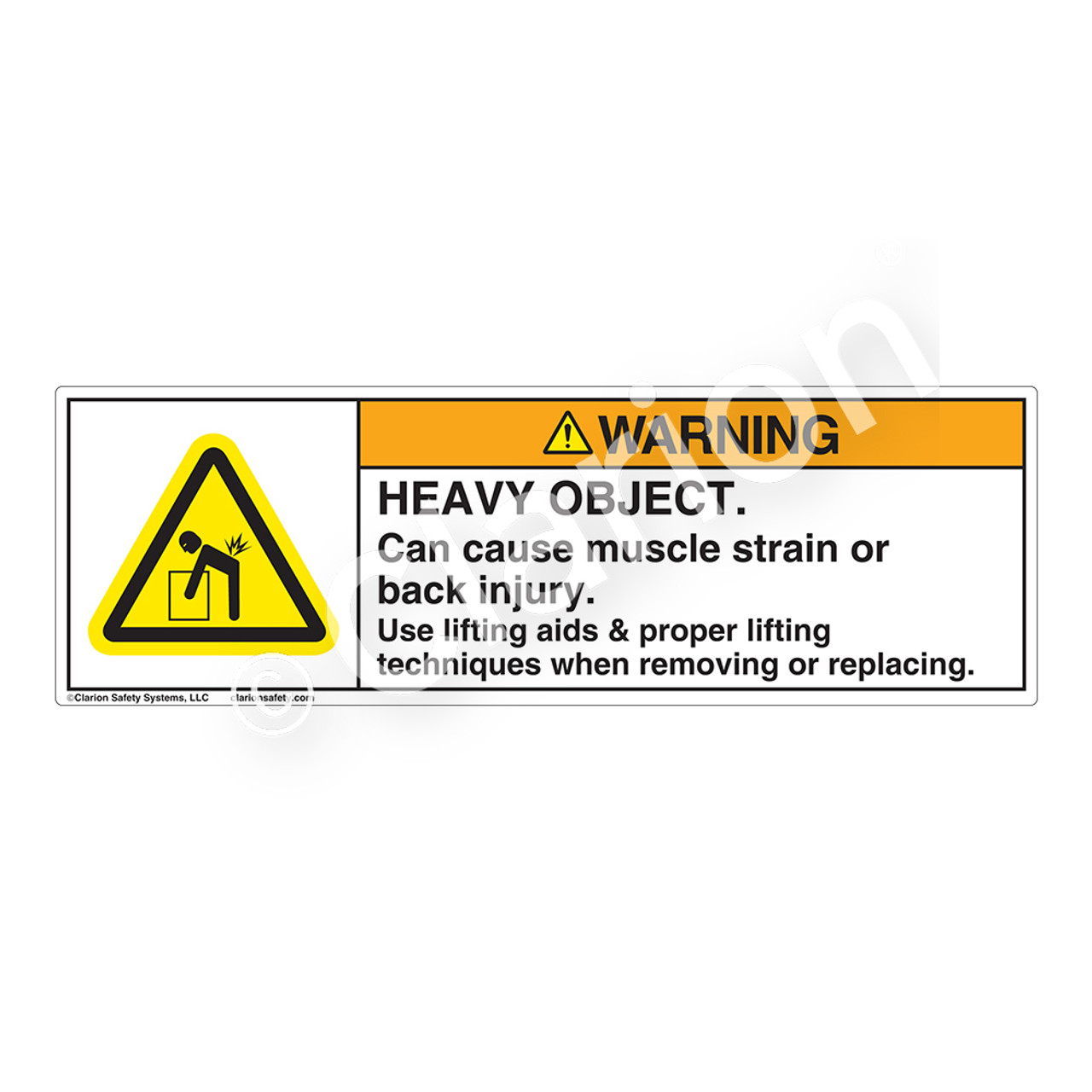 2 x WARNING HEAVY OBJECT Sign Self Adhesive Removable Vinyl Sticker 