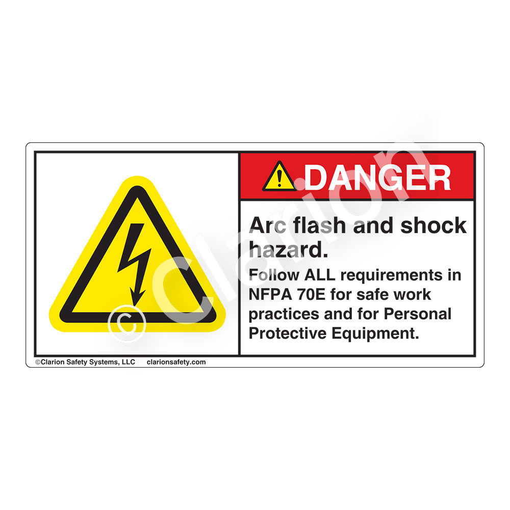 aone warning label （超希少モデル） Danger/Arc Flash (H6010-262DH) Label