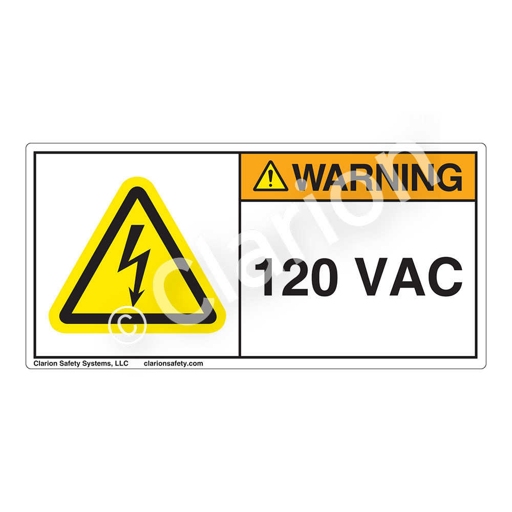 aone warning label （超希少モデル） Warning/120 Vac (H6010-703WH) Label