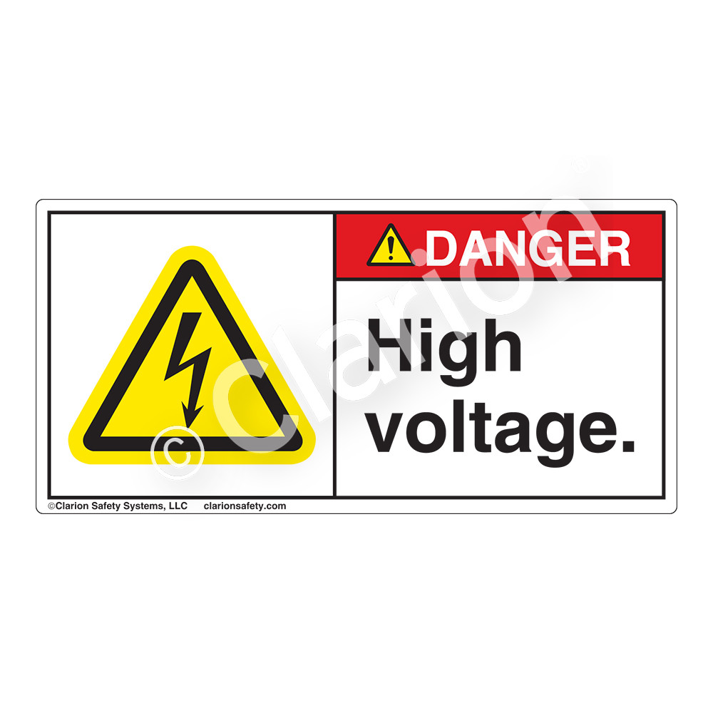 Danger/High Voltage (H6010-D98DH) Label