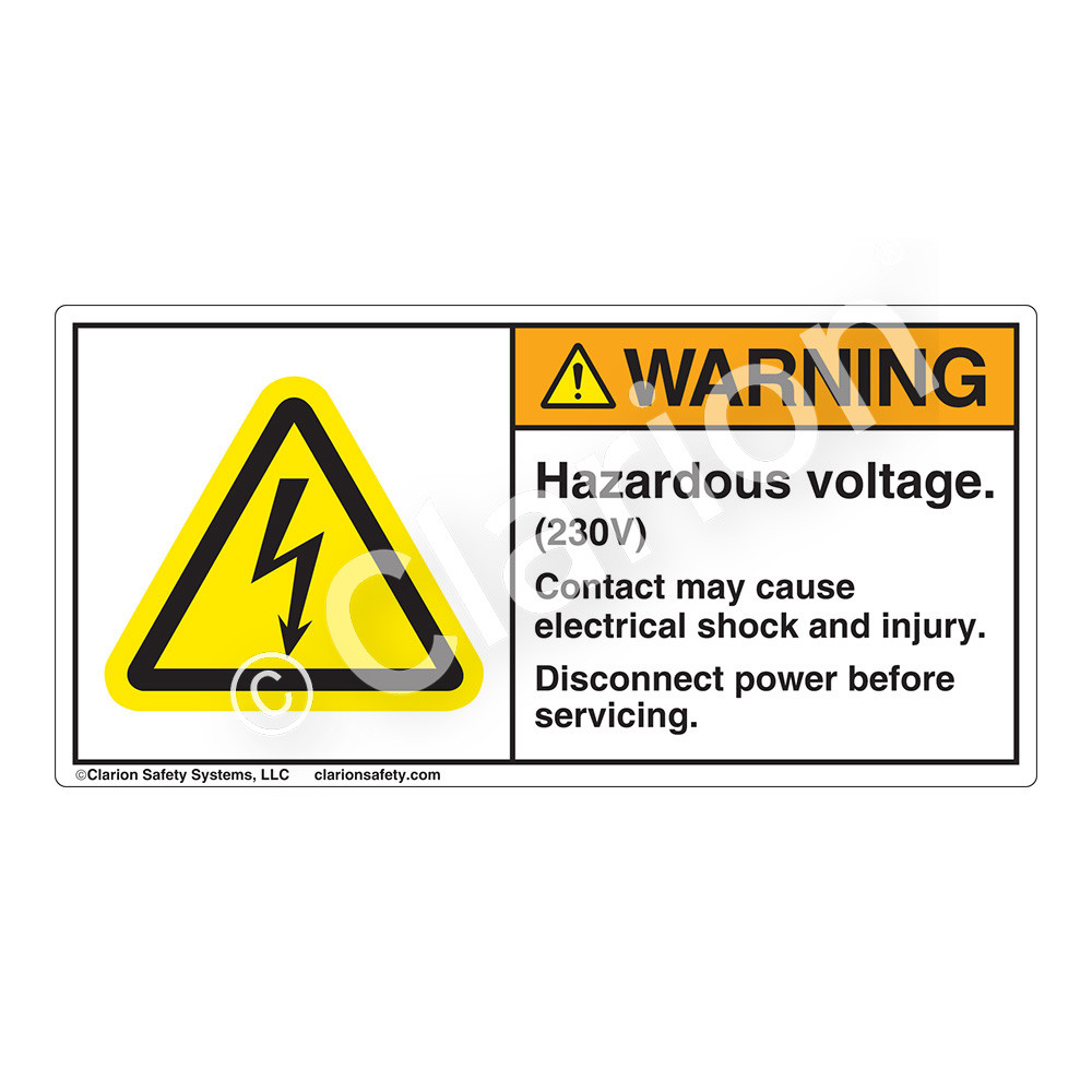 aone warning label （超希少モデル） Warning/Hazardous Voltage (H6010-SSWH) Label
