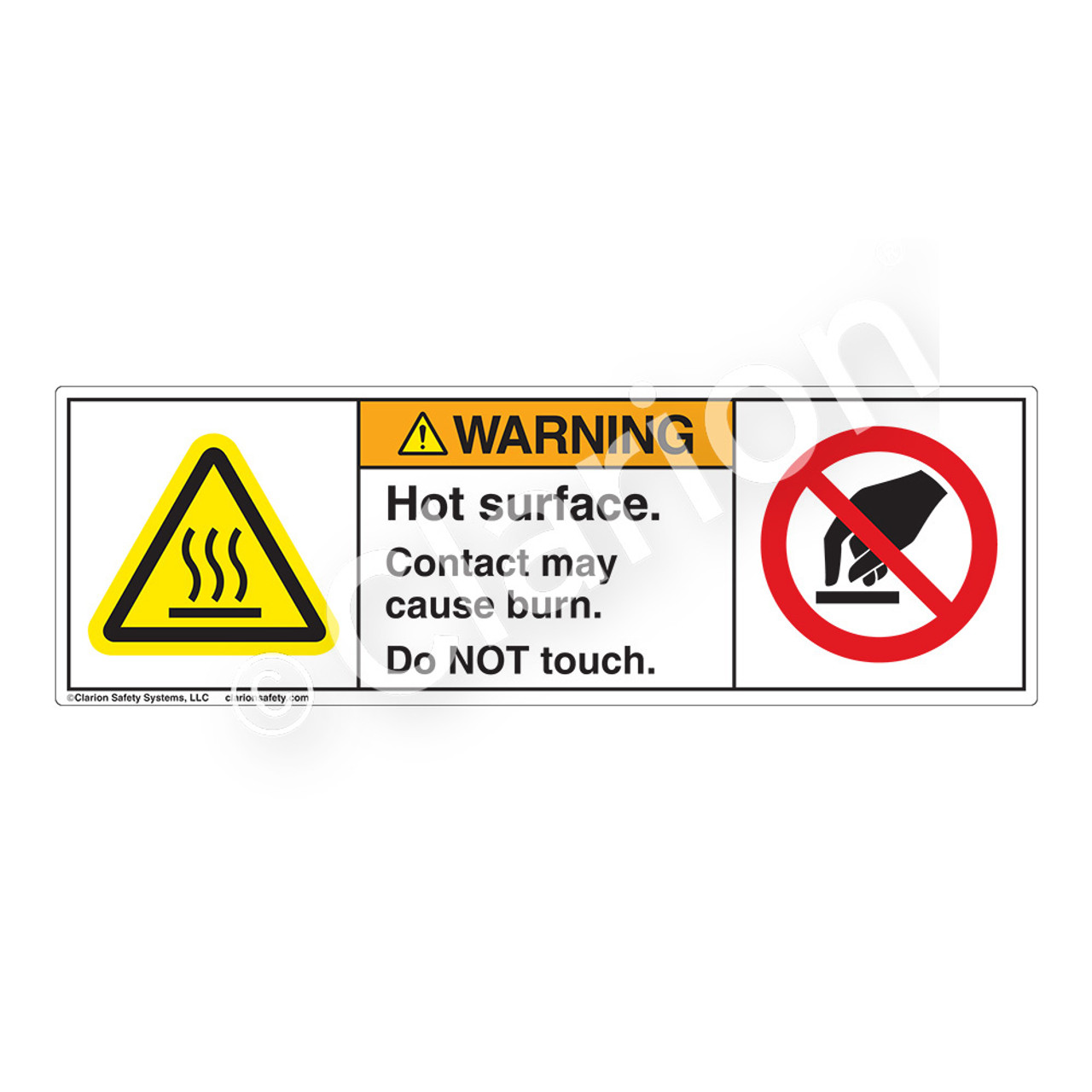 Warning Hot Surface, Allow To Cool Before Servicing Label, SKU: LB-0293