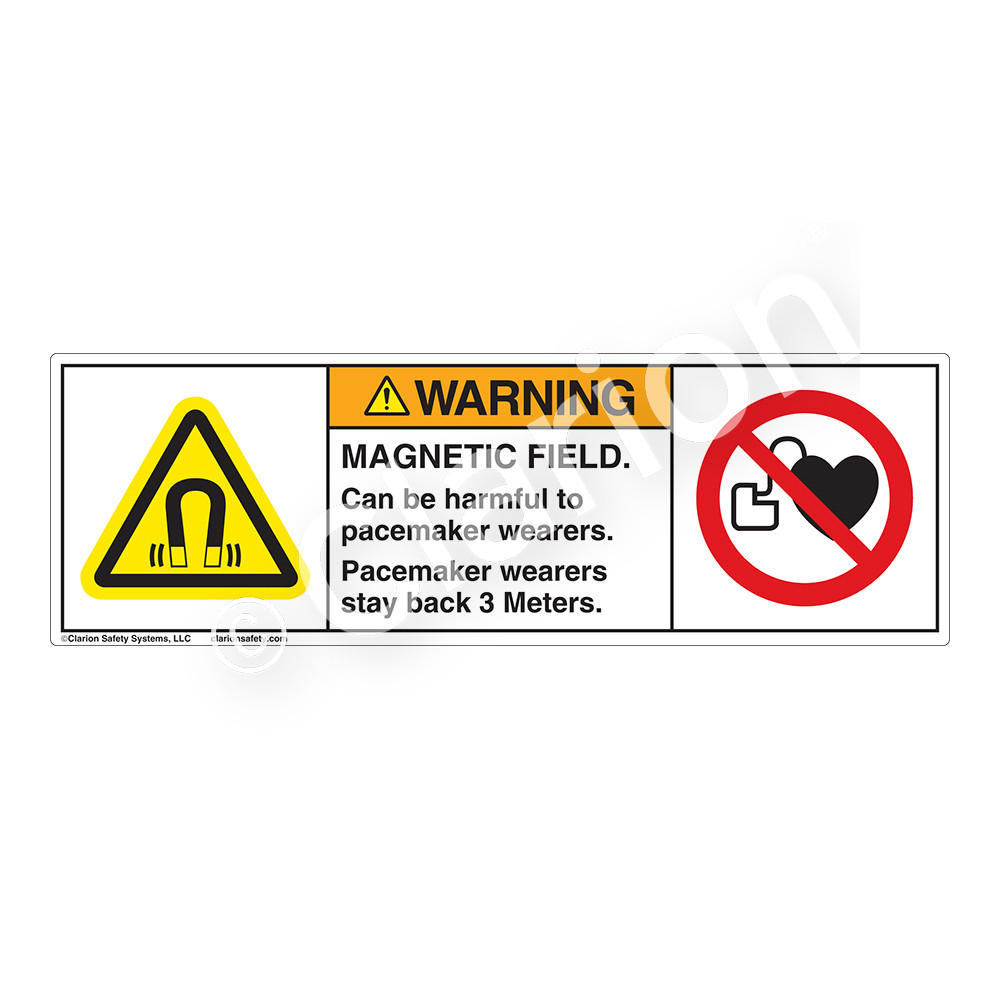 Warning/Magnetic Field (H6048/6063-4TWH) Label