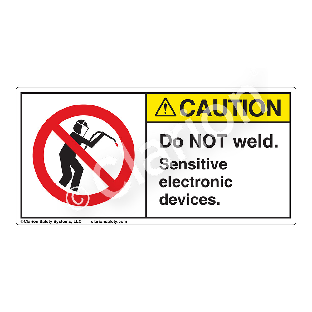 Caution/Do Not Weld (H6100-16CH) Label