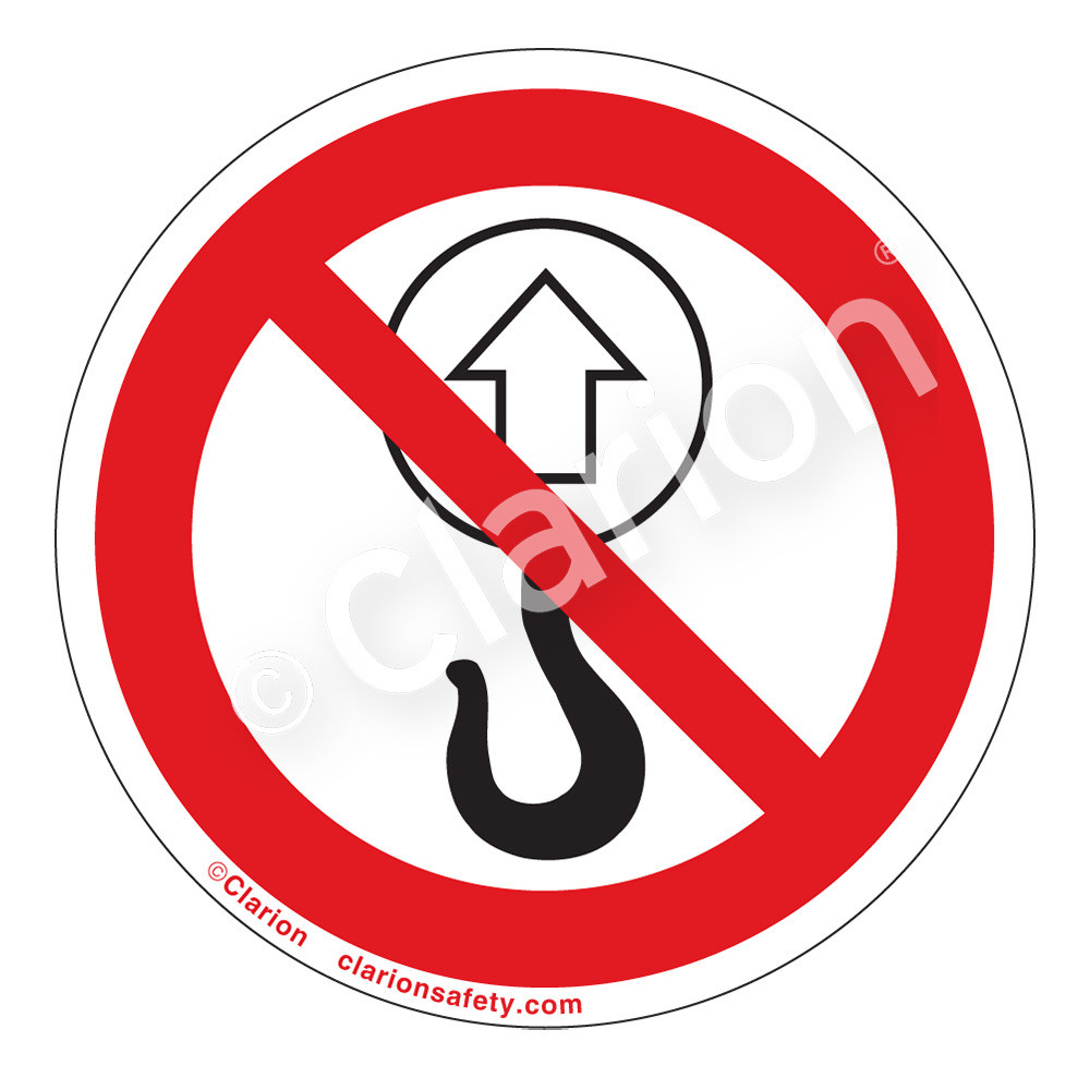Do Not Lift With Hook/No Lift Point (IS6070-) Label