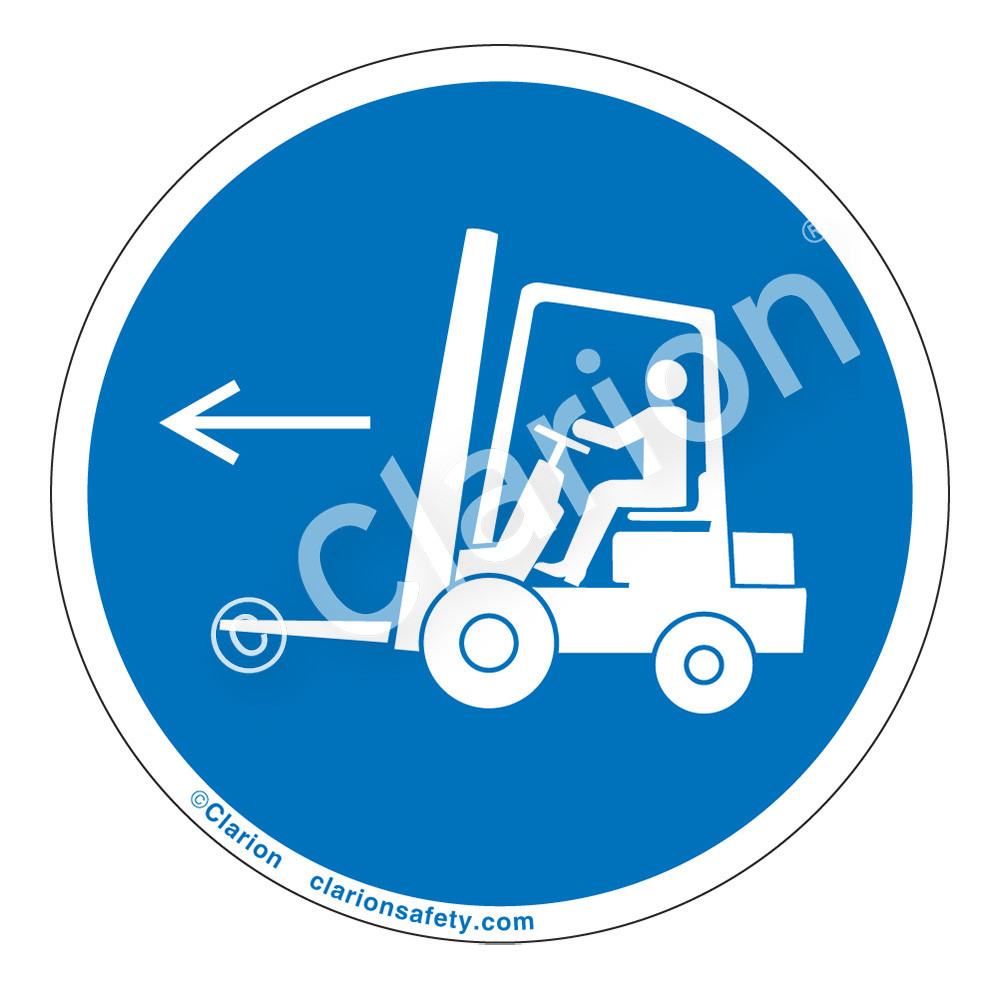 Left Point Lable Forklift Point Left (IS6073-) Label