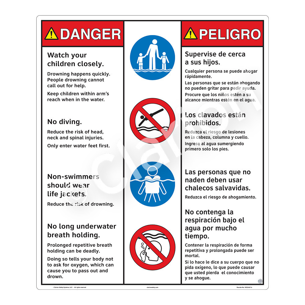 Danger/Watch Your Children (WSS3407-26b-esm) Sign