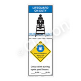 Lifeguard on Duty/Non-Swimmers WearSign (WSS2259-42b-e)) Lifeguard on Duty/Non-Swimmers WearSign (WSS2259-42b-e))